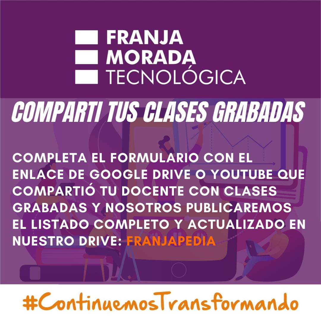 COMPARTÍ TUS CLASES GRABADAS 📹
