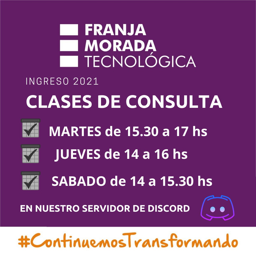 CLASES DE CONSULTA: INGRESO 2021 👨‍🏫